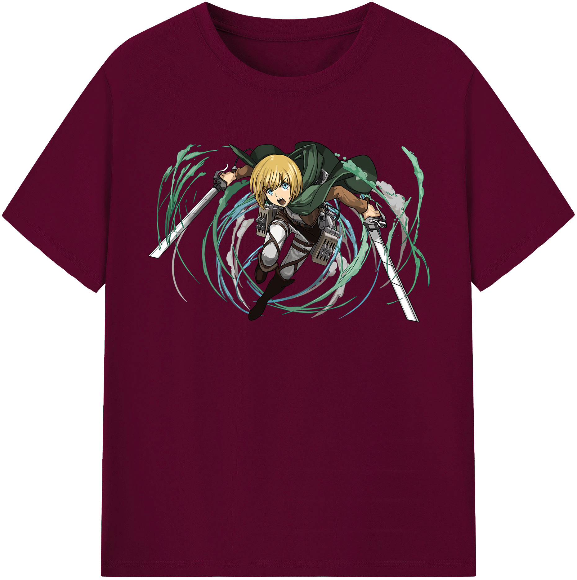 （画像用） 進撃の巨人 アルミン·アルレルト Attack on Titan Armin Arlert レディースカジュアルプリントTシャツ（綿100％）